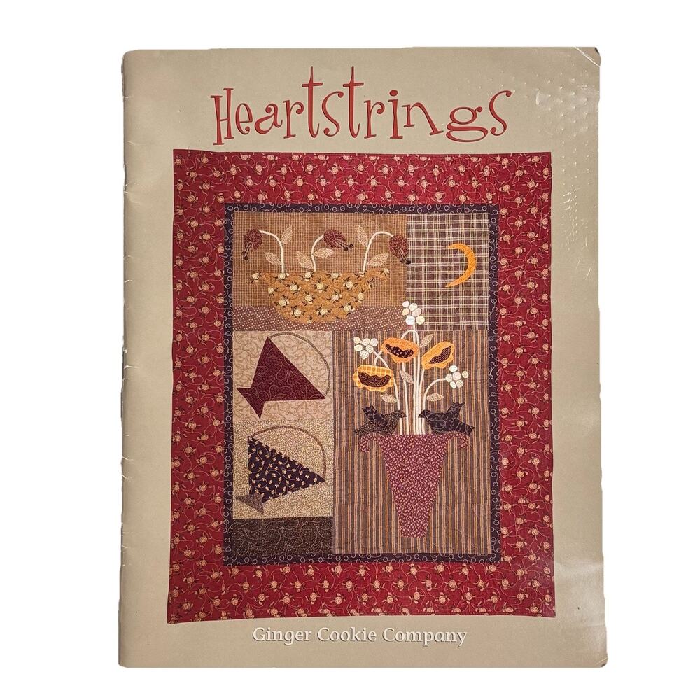 Ginger Cookie Company Heartstrings Pattern Book Sewing Appliqué Flowers Quilting